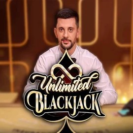 Unlimited Blackjack slot visual from Ezugi available on spinkos.it